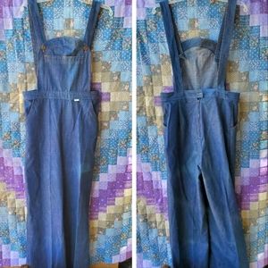 Vintage 1970s Overalls Jumpsuit Romper 13/14  Tall